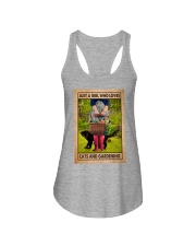 Gardening A girl loves cats and gardening Ladies Flowy Tank tile