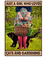 Gardening A girl loves cats and gardening 24x36 Poster front