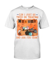 Knitting Go trick or treating Premium Fit Mens Tee tile