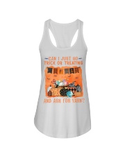Knitting Go trick or treating Ladies Flowy Tank tile