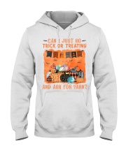 Knitting Go trick or treating Hooded Sweatshirt front