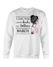 Book039 Books Tattoos Born in March Crewneck Sweatshirt tile