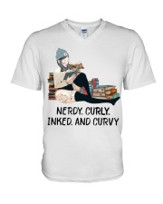 Book Nerdy039 V-Neck T-Shirt tile