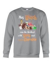 Knitting Chocolate This witch can be bribed with Crewneck Sweatshirt tile