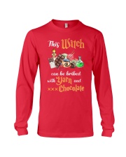Knitting Chocolate This witch can be bribed with Long Sleeve Tee tile