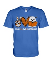 Book Peace Love Boooooks V-Neck T-Shirt tile