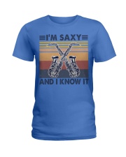 Saxophone I'm saxy and I know it Ladies T-Shirt tile