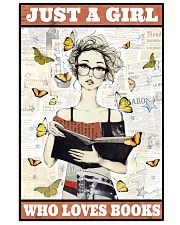 Book Just a girl who loves book 24x36 Poster front