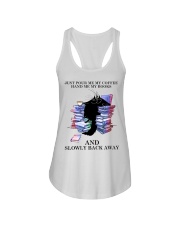 Book Just pour me my coffee hand me my books Ladies Flowy Tank tile