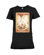 Book Time spent with books and cats Premium Fit Ladies Tee tile