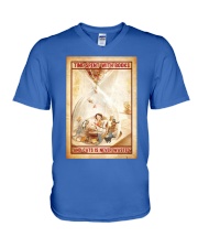 Book Time spent with books and cats V-Neck T-Shirt tile