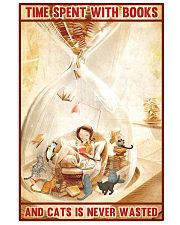 Book Time spent with books and cats Vertical Poster tile
