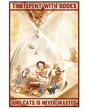 Book Time spent with books and cats 24x36 Poster front