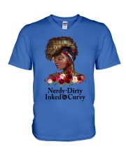 Nerdy Dirty Inked And Curvy V-Neck T-Shirt tile