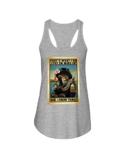 Cat Put on make up Ladies Flowy Tank tile