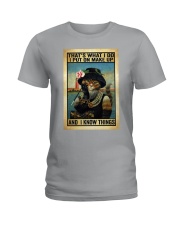 Cat Put on make up Ladies T-Shirt tile