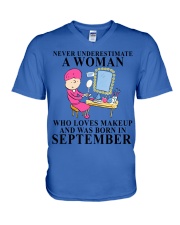 MK278 Born in September V-Neck T-Shirt tile
