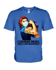 Quilter R V-Neck T-Shirt tile