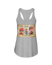 Knitting Jesus in her heart Yarn in her hand Ladies Flowy Tank tile