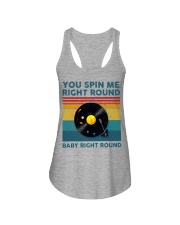 Vinyl Record You spin me right around Ladies Flowy Tank tile