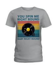 Vinyl Record You spin me right around Ladies T-Shirt tile