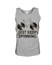 Vinyl Record Keep spinning Unisex Tank tile