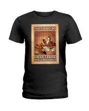 Book Read Drink Know things Ladies T-Shirt tile