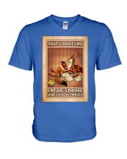 Book Read Drink Know things V-Neck T-Shirt tile