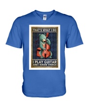 Bass Guitar That's what I do V-Neck T-Shirt tile