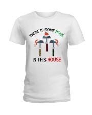 Gardening There Is Some Hoes Christmas Ladies T-Shirt tile
