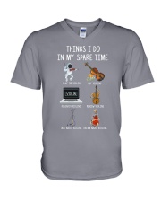 Violin In my spare time V-Neck T-Shirt tile