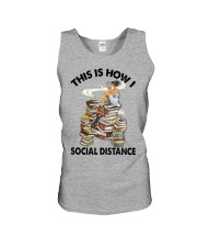 Book Social distance Unisex Tank tile