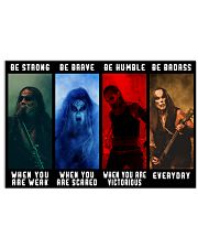 Black Metal Strong brave humble 36x24 Poster front