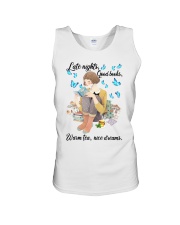 Book Late nights Good books Warm tea Nice dreams Unisex Tank tile