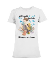 Book Late nights Good books Warm tea Nice dreams Premium Fit Ladies Tee tile