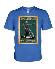 Vinyl You and me V-Neck T-Shirt tile