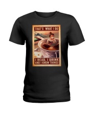 Book That's what I do I read I drink Ladies T-Shirt tile
