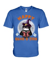Happy quar-o-teen V-Neck T-Shirt tile
