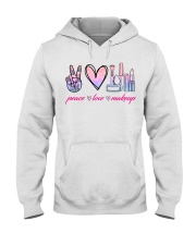 Make097 Peace Love Hooded Sweatshirt front