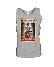 Cello That's what I do I play cello Unisex Tank tile