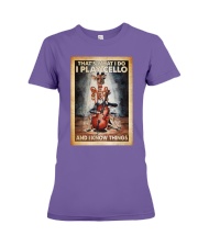 Cello That's what I do I play cello Premium Fit Ladies Tee tile