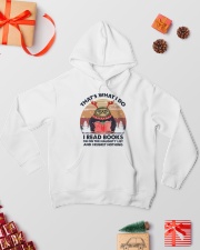 Book That's what I do I read books Hooded Sweatshirt lifestyle-holiday-hoodie-front-2