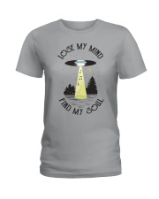 Vinyl Lose my mind Find my soul Ladies T-Shirt tile