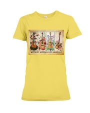 Guitar Without guitar Premium Fit Ladies Tee tile