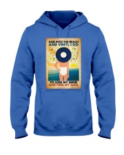 Vinyl And into the beach I go Hooded Sweatshirt tile