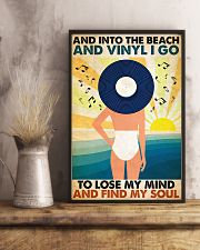 Vinyl And into the beach I go 24x36 Poster lifestyle-poster-3