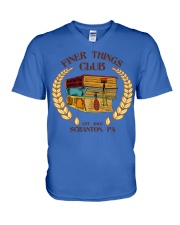 Book Finer things club V-Neck T-Shirt tile
