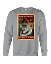 Vinyl Music is to the soul Crewneck Sweatshirt tile