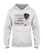 Book039 Books Tattoos Born in February Hooded Sweatshirt front
