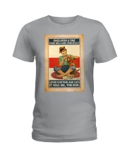 Knitting and cats Ladies T-Shirt tile